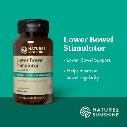 Nature's Sunshine Lower Bowel Stimulator - Gentle Herbal Support for Regularity | 25 Servings