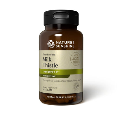 Nature's Sunshine Milk Thistle - 60 Time-Release Tablets | Digestive Support, Liver Health, Antioxidant