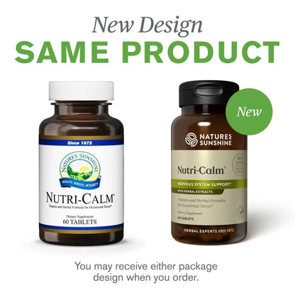Nature's Sunshine Nutri-Calm – 60 Tablets | Natural Calm Support BritishVita | Premium UK Vitamins & Wellness Supplements
