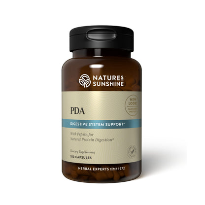 Nature's Sunshine PDA Combination 180 Caps - HCl & Pepsin Digestive Support