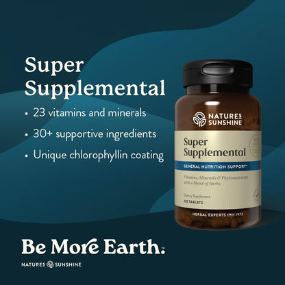 Nature's Sunshine Super Supplemental - Complete Multivitamin with Minerals & Antioxidants | 120 Tabs