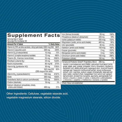 Nature's Sunshine Super Supplemental - Complete Multivitamin with Minerals & Antioxidants | 120 Tabs