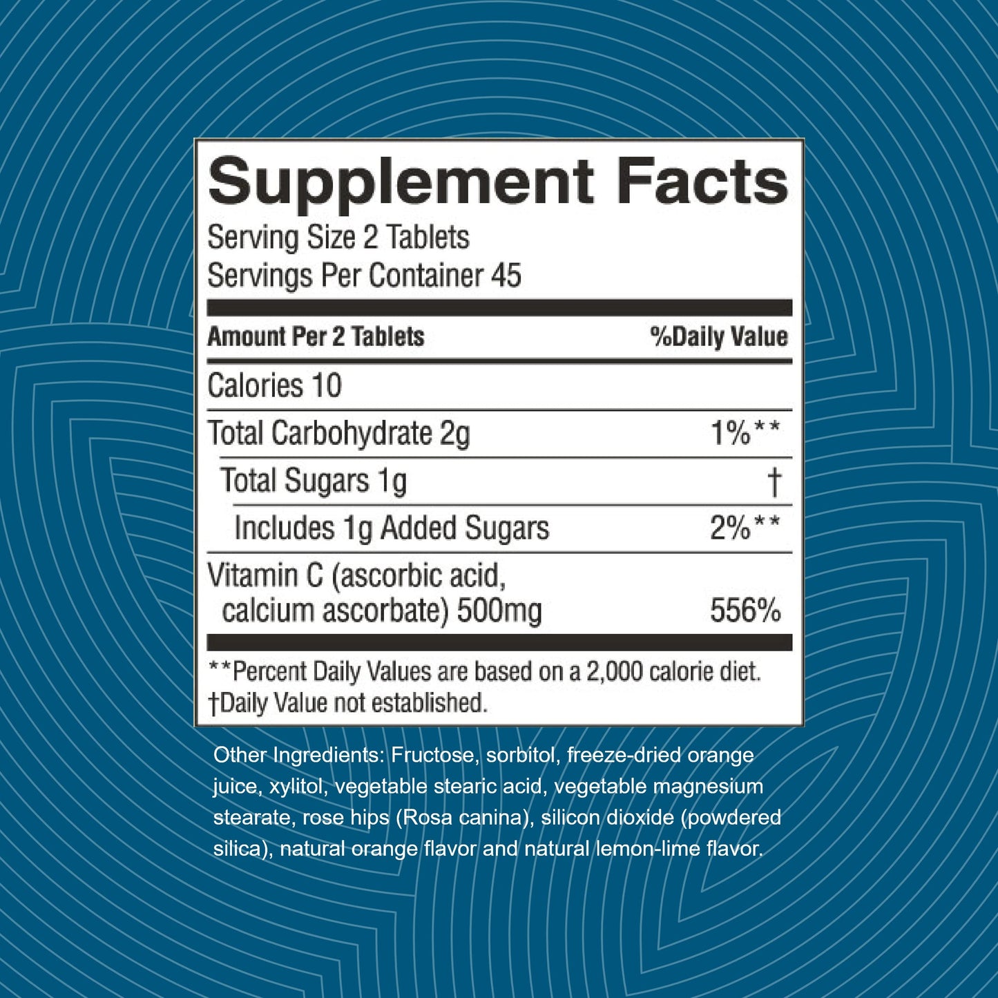 Nature's Sunshine Chewable Vitamin C 250mg – 90 Tablets | Immune Support