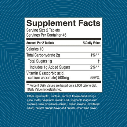 Nature's Sunshine Chewable Vitamin C 250mg – 90 Tablets | Immune Support