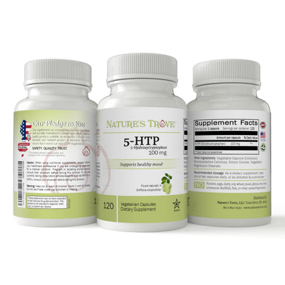 Nature's Trove 5-HTP 100mg | 120 Vegetarian Capsules