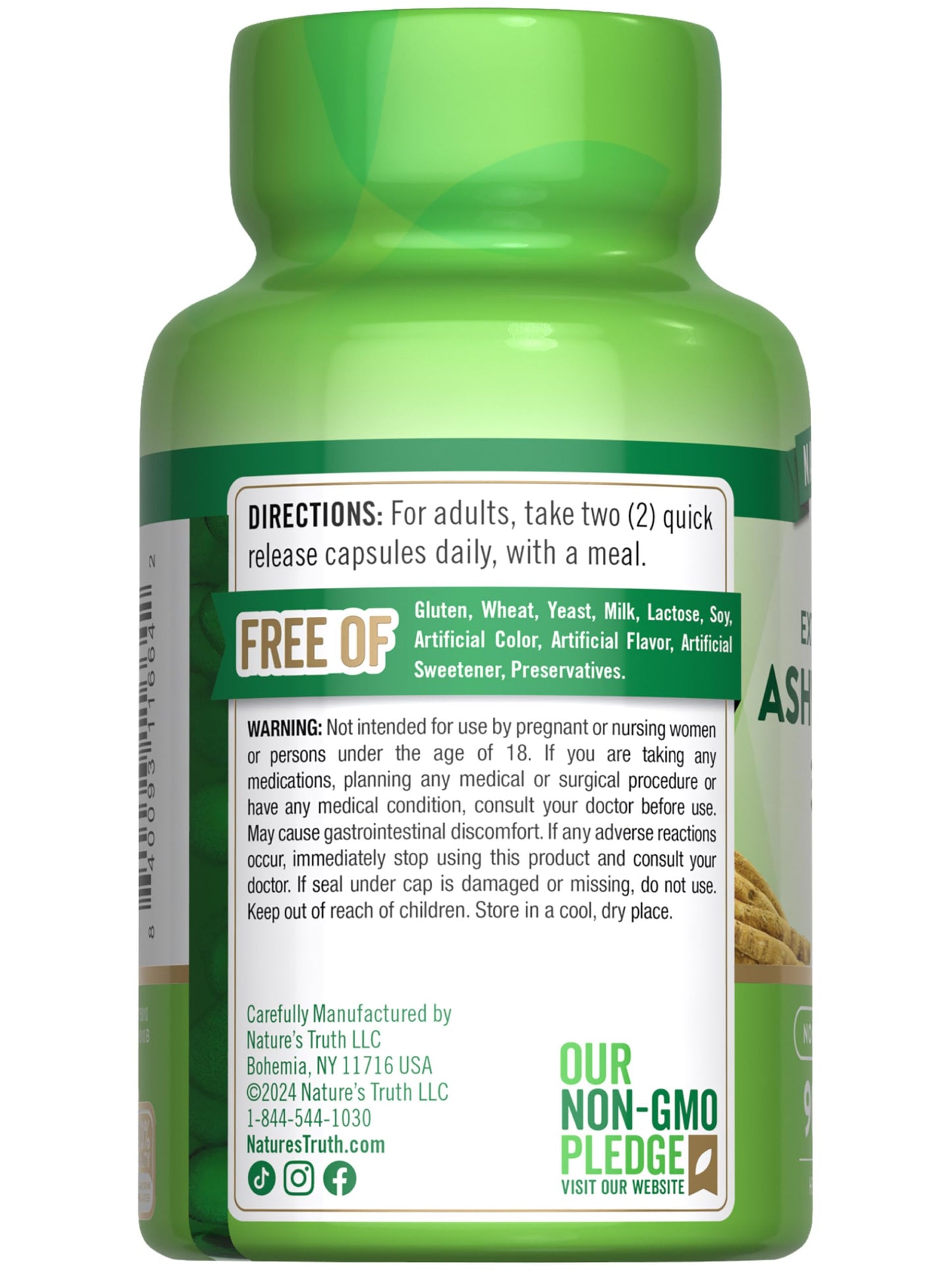 Nature's Truth Ashwagandha Capsules 3000mg – Extra Strength (90 Count) Pack of 2 | Black Pepper, Non-GMO & Gluten Free
