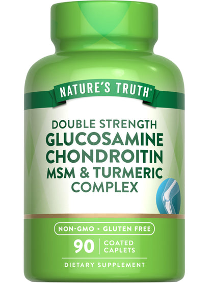 Nature's Truth Glucosamine Chondroitin MSM Complex - 90 Caplets | Gluten Free & Non-GMO
