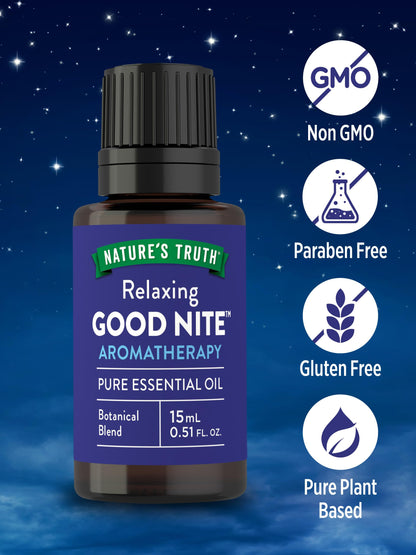 Nature's Truth Good Nite Pure Essential Oil 15 mL | Aromatherapy | Plant-Based, Non-GMO, Gluten Free