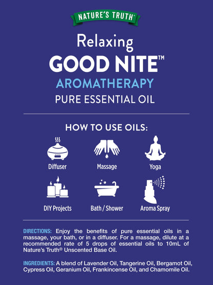Nature's Truth Good Nite Pure Essential Oil 15 mL | Aromatherapy | Plant-Based, Non-GMO, Gluten Free