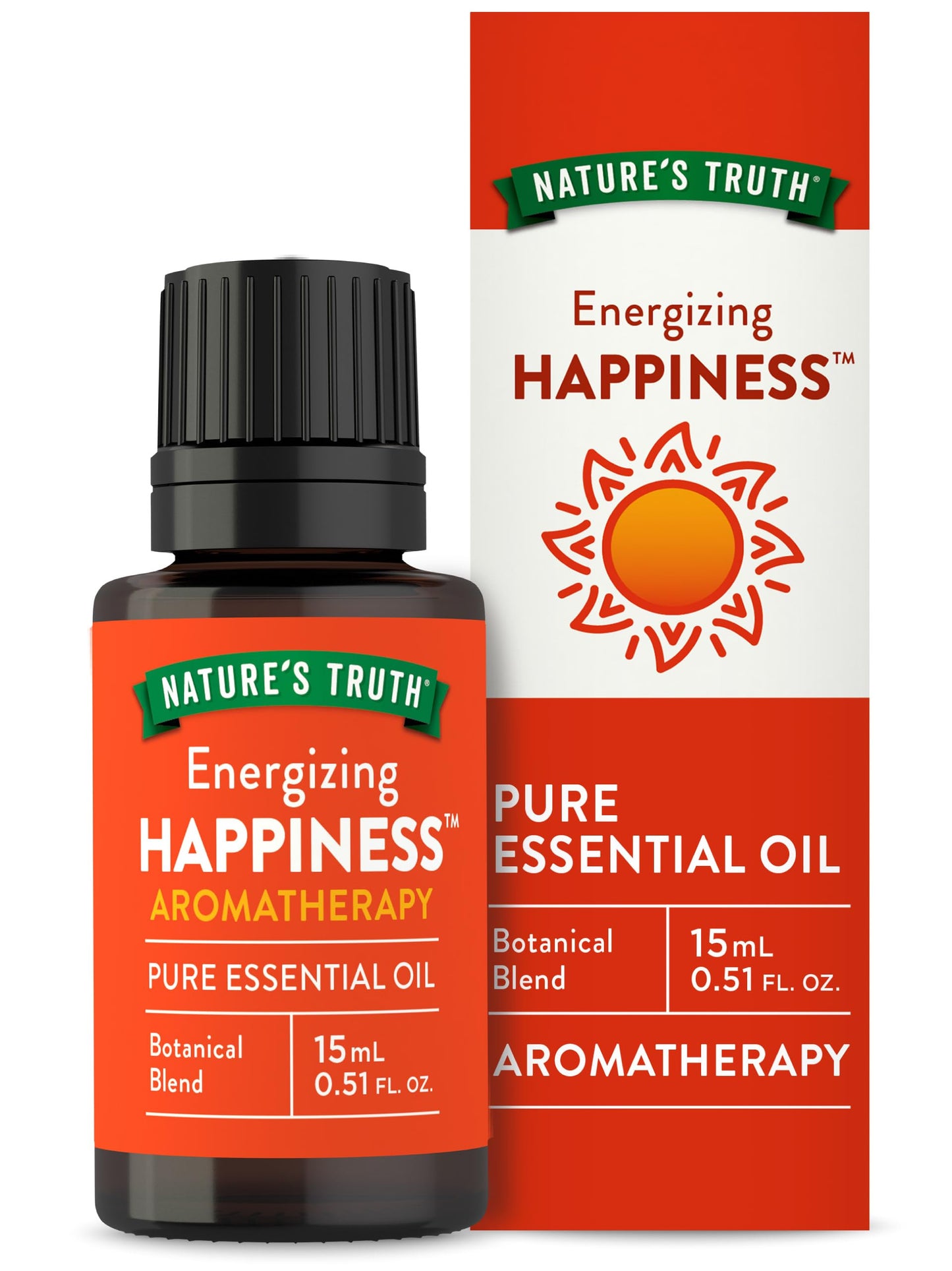 Nature's Truth Happiness Essential Oil 15 mL | Pure Plant Based, Non-GMO, Gluten Free