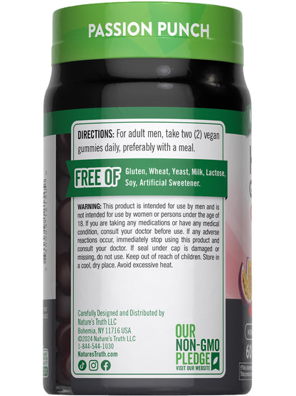 Nature's Truth Horny Goat Weed Gummies with Maca Root | Vegan, Gluten Free for Men | Passion Punch (Pack of 2)