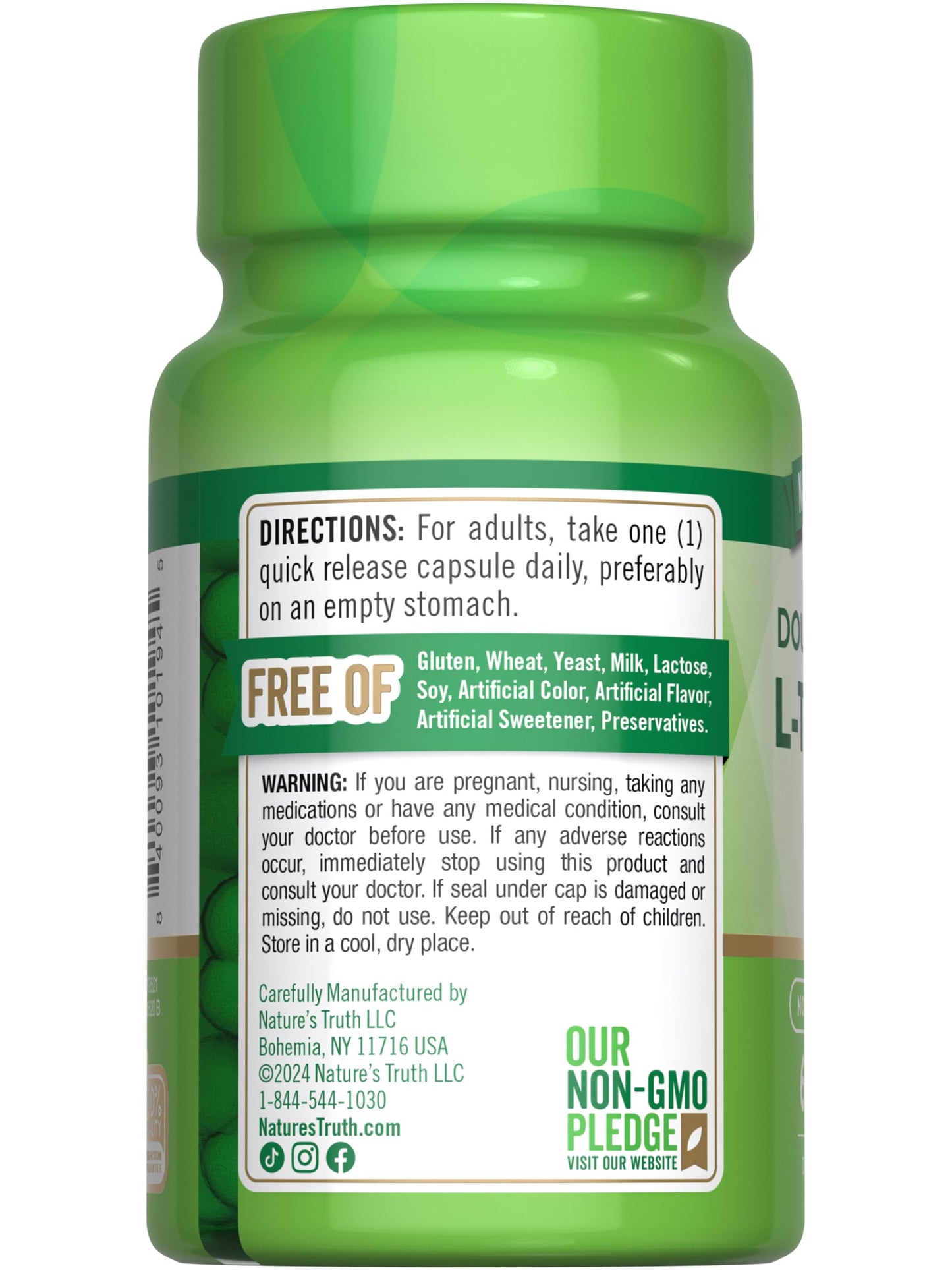 Nature's Truth L Theanine | 200mg | 60 Quick Release Capsules | Non-GMO & Gluten Free