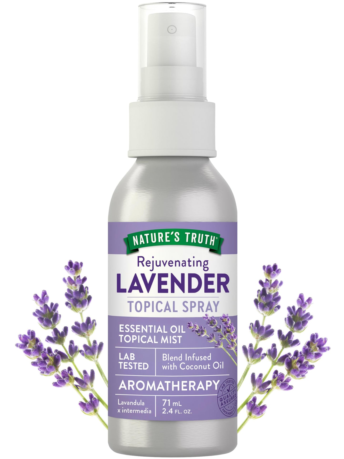 Nature's Truth Lavender Essential Oil Spray 2.4 fl oz – Room Aroma Mist