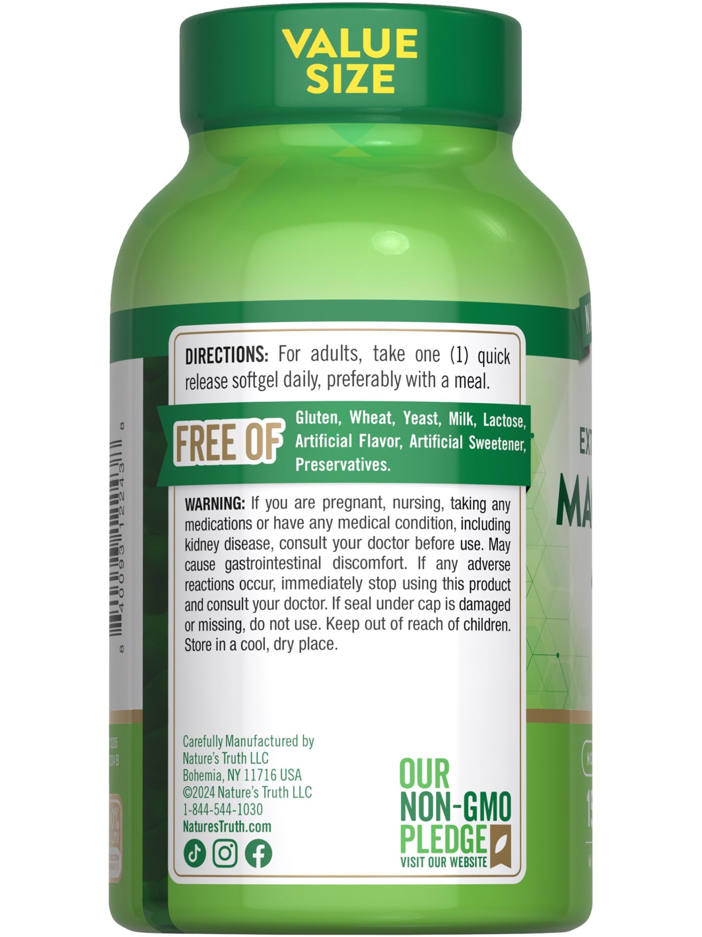 Nature's Truth Magnesium Supplement | 400mg | 150 Softgels | Magnesium Oxide | Non-GMO & Gluten Free Mineral