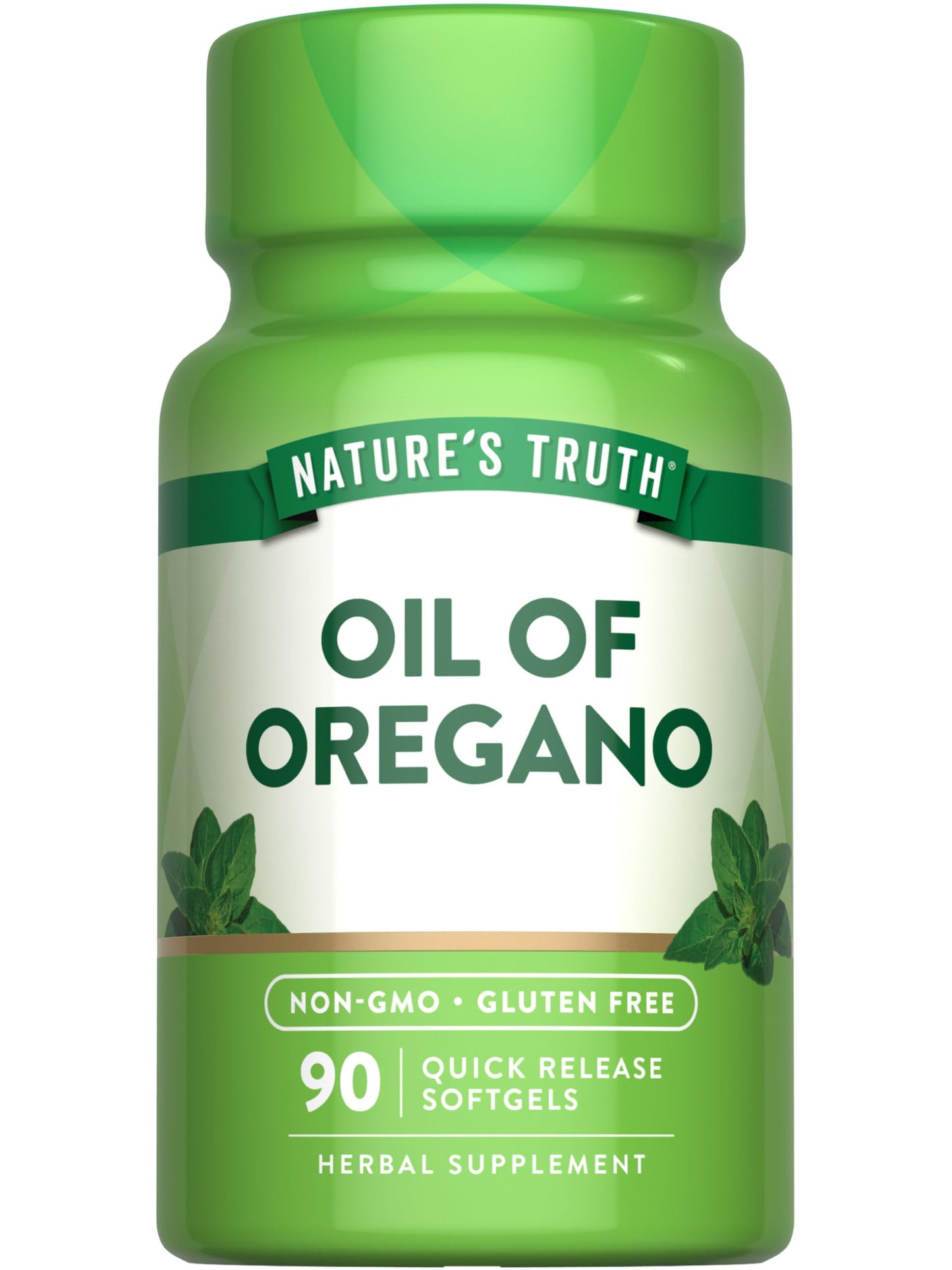 Nature's Truth Oregano Oil Softgels – 90 Softgels with Carvacrol – Non-GMO & Gluten Free