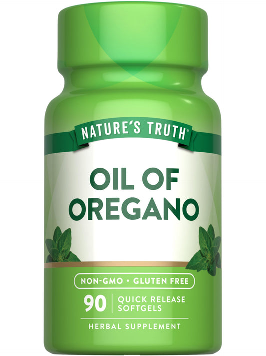 Nature's Truth Oregano Oil Softgels – 90 Softgels with Carvacrol – Non-GMO & Gluten Free BritishVita | Premium UK Vitamins & Wellness Supplements