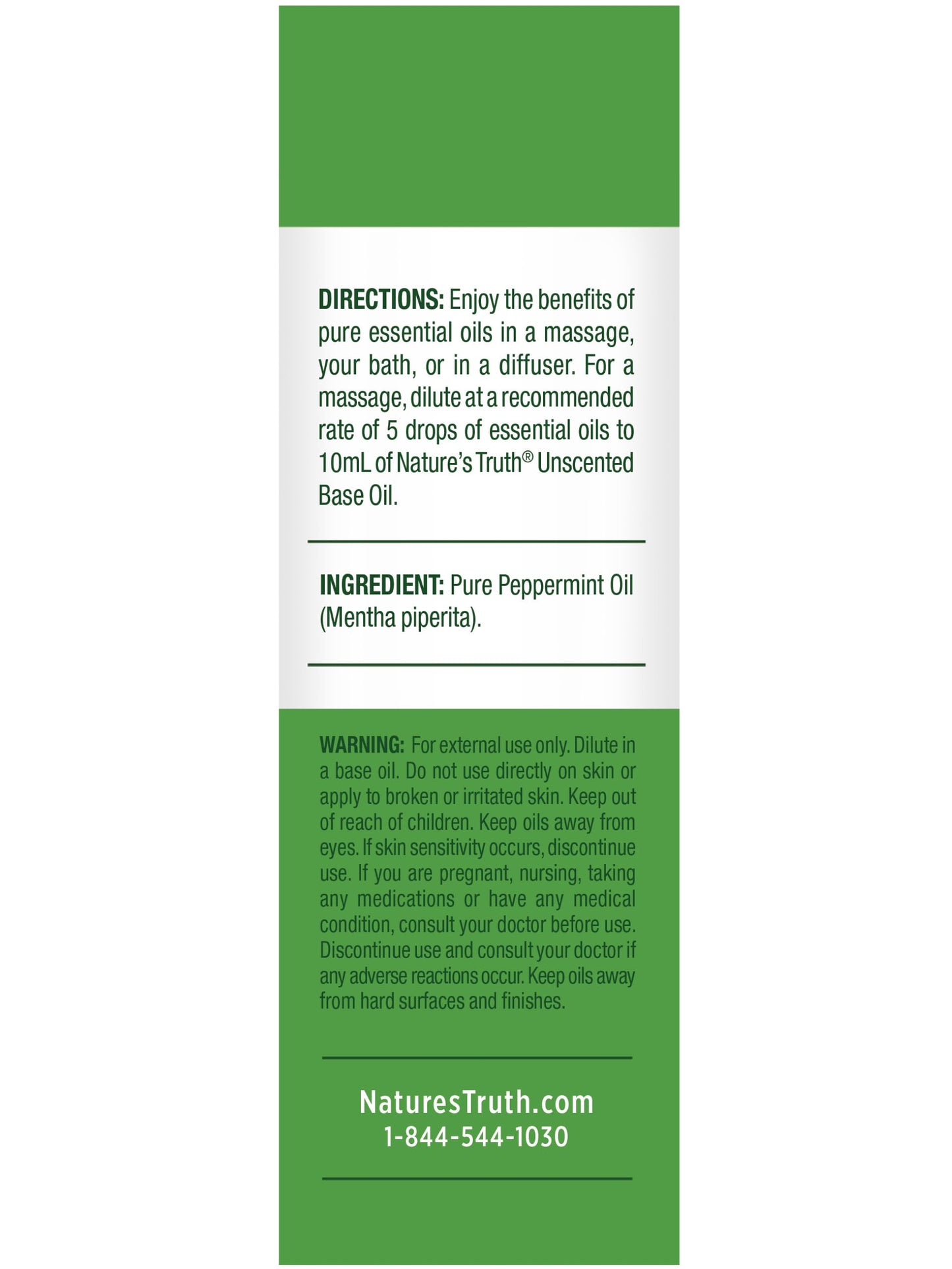 Nature's Truth Peppermint Essential Oil 15 mL | Diffusers & Aromatherapy | Plant-Based, Non-GMO & Gluten Free