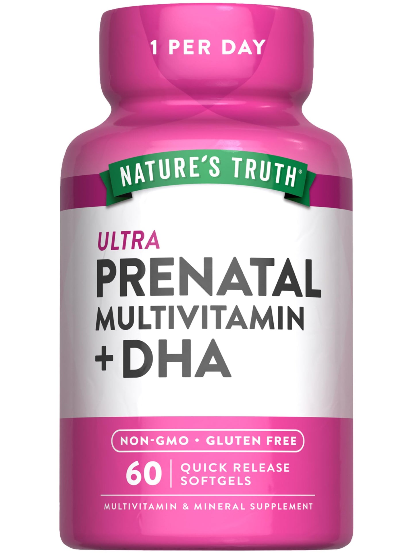 Nature's Truth Prenatal Vitamins for Women - DHA & Folic Acid, 60 Softgels