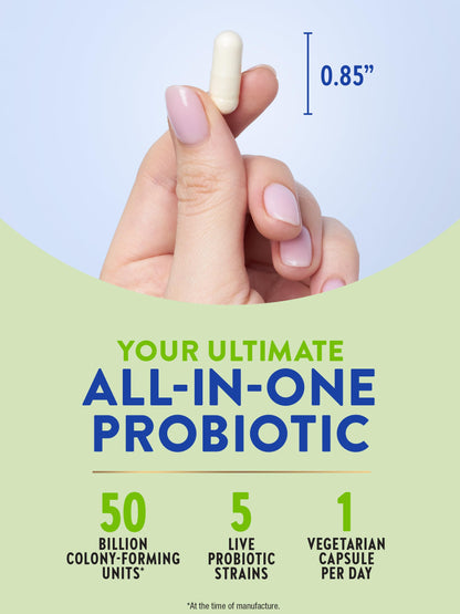 Raw Flora Probiotic with Prebiotics – 50B CFU Daily Digestive Capsules