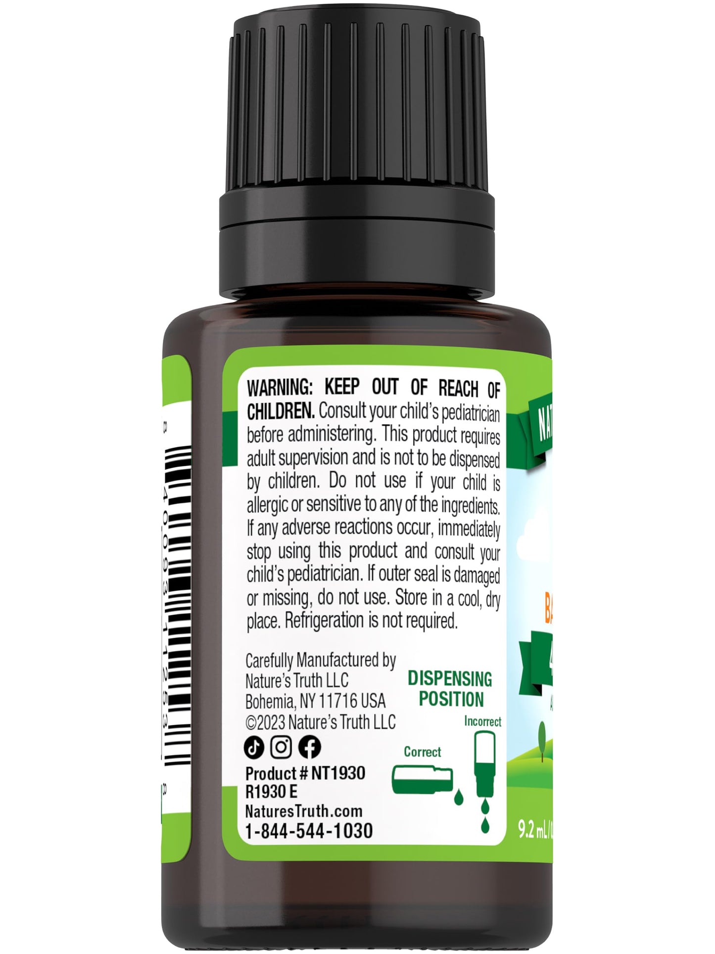 Nature's Truth Vitamin D Drops for Infants | 400 IU (D3) | 9.2 mL | Vegetarian, Non-GMO & Gluten Free | Pack of 2