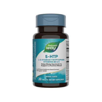 Nature's Way 5-HTP – Griffonia Bean Extract, 50 mg 5-HTP, 30 Tablets (Vegan, Gluten Free)