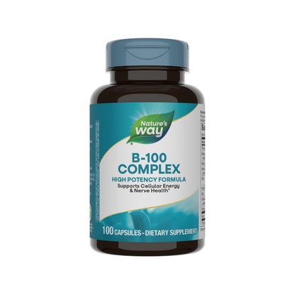 Nature's Way B-100 Complex | 8 B-Vitamins for Energy & Nerve Health