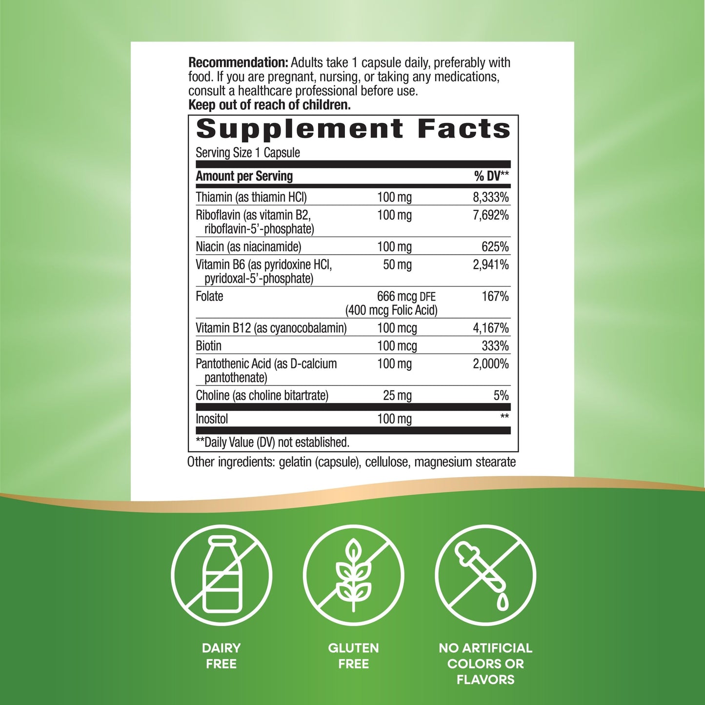 Nature's Way B-100 Complex | 8 B-Vitamins for Energy & Nerve Health