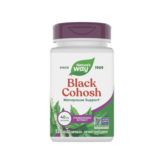 Nature's Way Premium Black Cohosh - Menopause Support for Women, 40 mg per Serving, 120 Vegan Capsules BritishVita | Premium UK Vitamins & Wellness Supplements