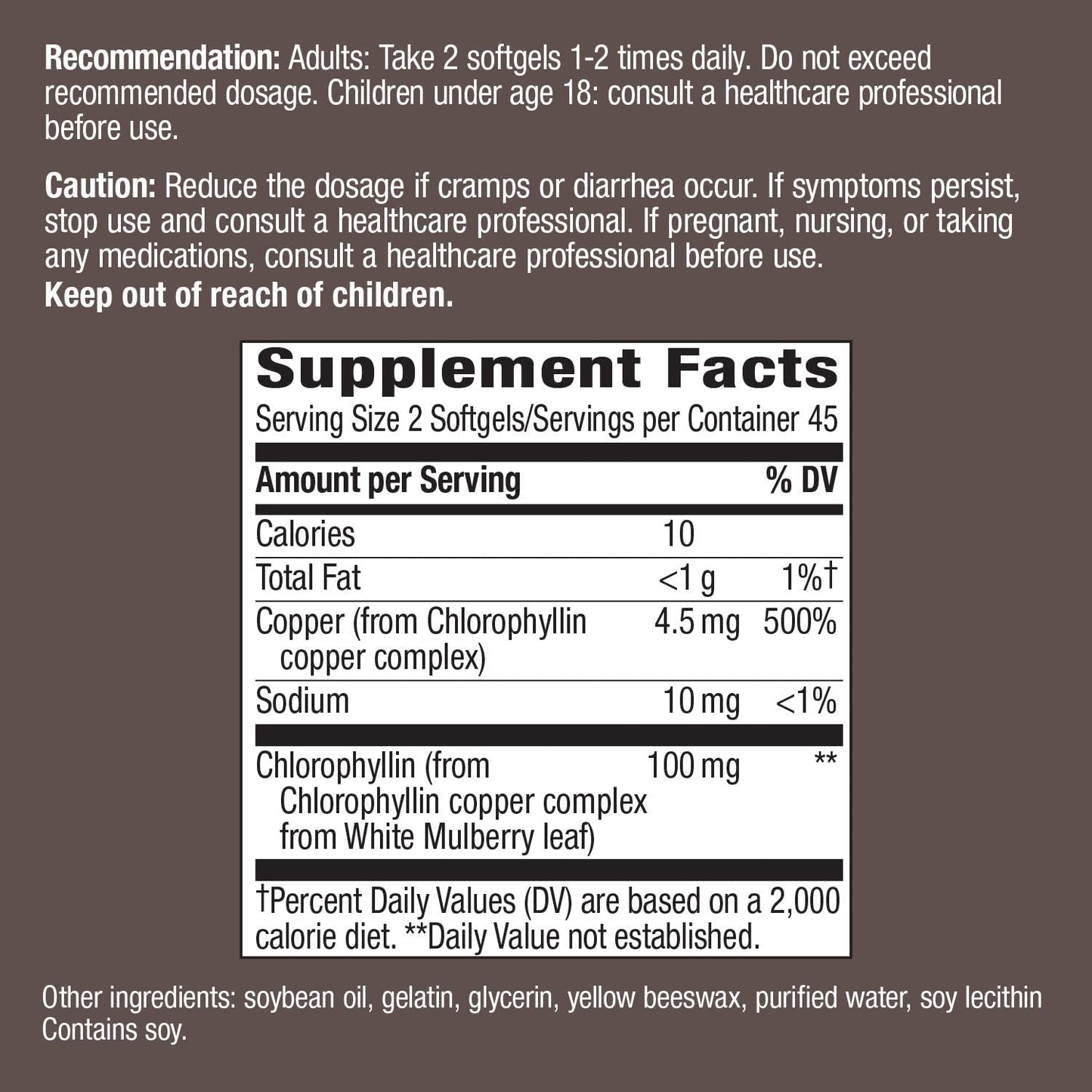 Nature's Way Chlorofresh Internal Deodorant - Chlorophyll Concentrate, 90 Softgels