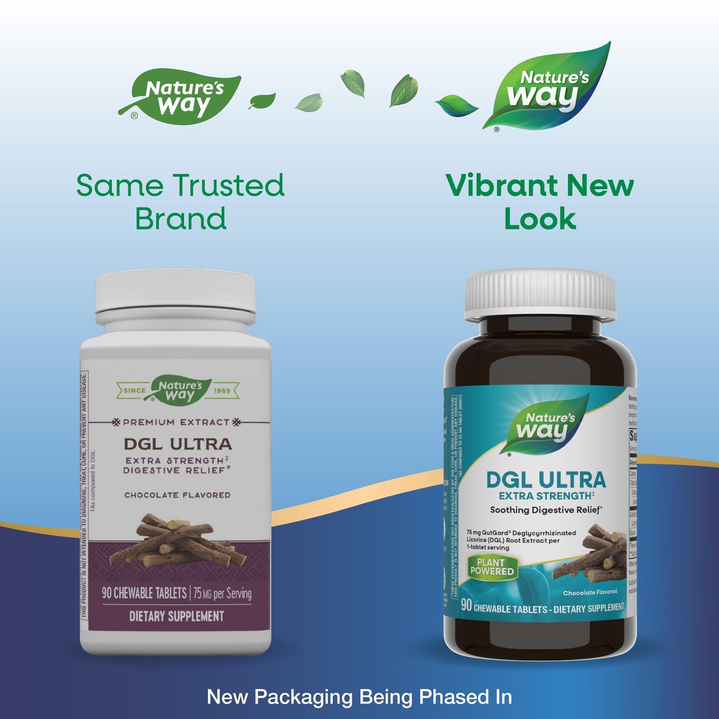 Nature's Way DGL Ultra Extra Strength with GutGard – Chocolate Flavored, Vegan & Gluten Free, 90 Chewable Tablets