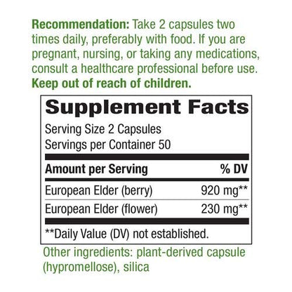 Nature's Way Elderberry 100 Caps Pack of 2 – Immune Support
