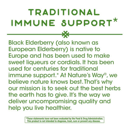 Nature's Way Elderberry 100 Caps Pack of 2 – Immune Support