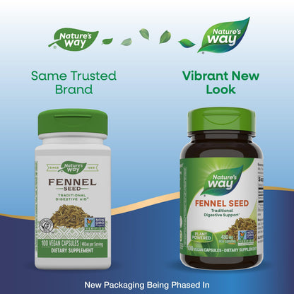Nature's Way Fennel Seed – Digestive Support, 480 mg, 100 Capsules