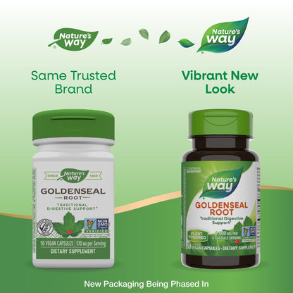 Nature's Way Goldenseal Root — Digestive Support, Berberine, 50 Caps