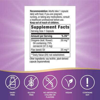 Nature's Way Oregano Oil – Immune & Antioxidant Support, 75-85% Carvacrol, Gluten Free