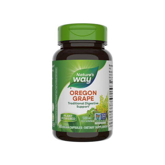 Nature's Way Oregon Grape - Traditional Digestive Support Supplement, 500 mg per Serving | 90 Vegan Capsules BritishVita | Premium UK Vitamins & Wellness Supplements