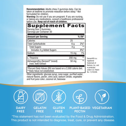 Nature’s Way Quick Calm Gummies – L-Theanine & Ashwagandha, 60 Veggie Gummies
