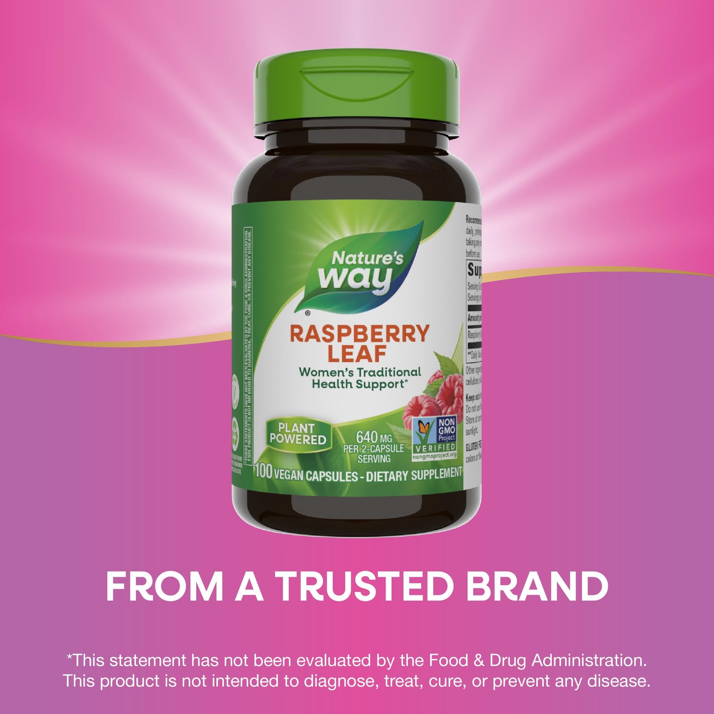 Nature's Way Raspberry Leaf - Traditional Women's Wellness Supplement | Plant-Based, Vegan, Gluten-Free