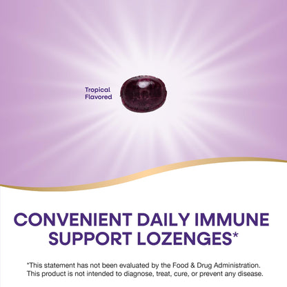 Nature's Way Sambucus Immune Lozenges - High Potency Vitamin C & Elderberry, 24 Tropical Flavored Lozenges (Packaging May Vary)
