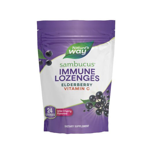 Nature’s Way Sambucus Immune Lozenges – High Potency Vitamin C + Elderberry BritishVita | Premium UK Vitamins & Wellness Supplements