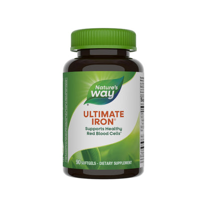 Nature's Way Ultimate Iron - Supports Healthy Red Blood Cells & Cellular Energy | 50 mg per 2-Softgel Serving | Gluten-Free | 90 Softgels