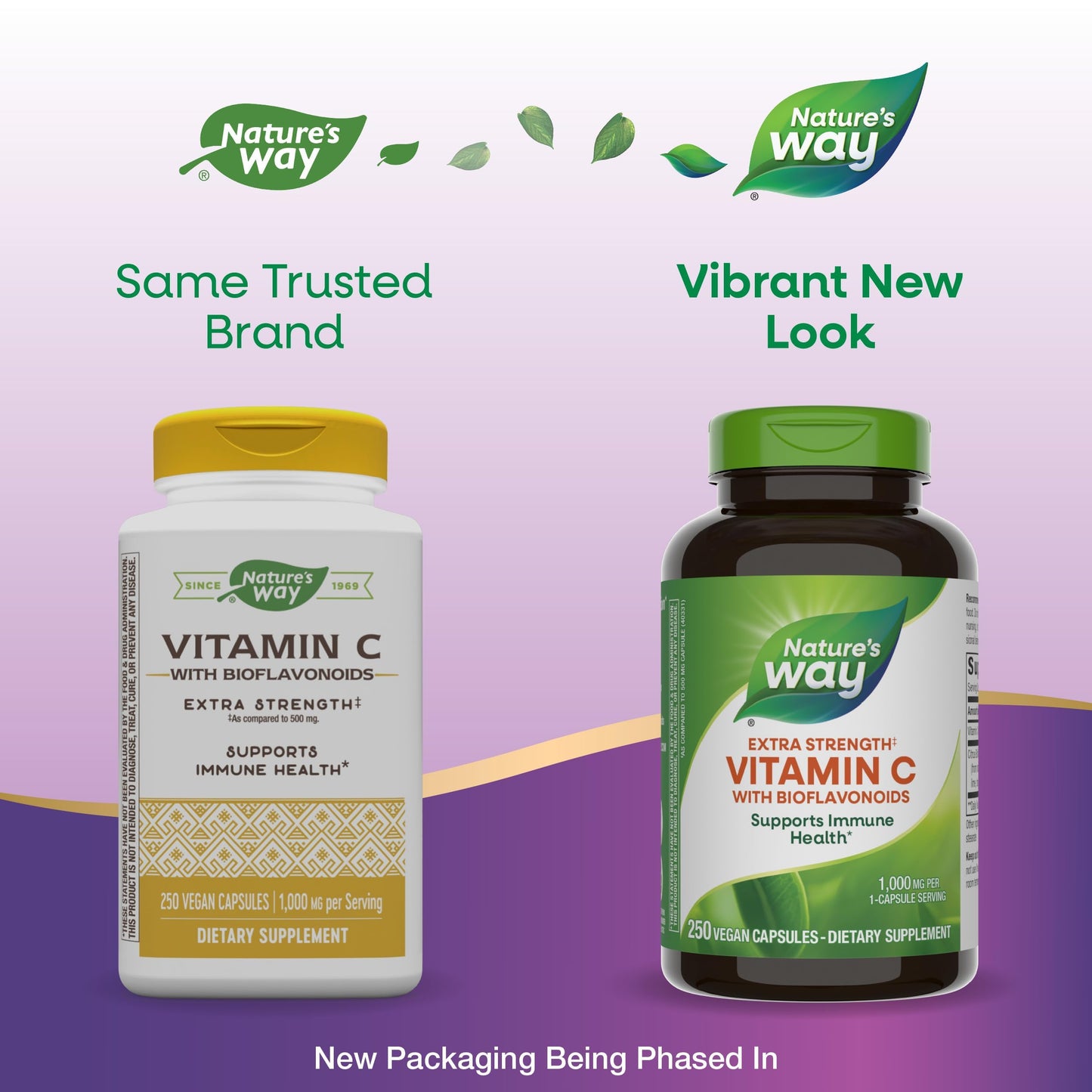 Nature's Way Extra Strength Vitamin C with Bioflavonoids - 1g Vitamin C per Capsule, 250 Vegan Capsules