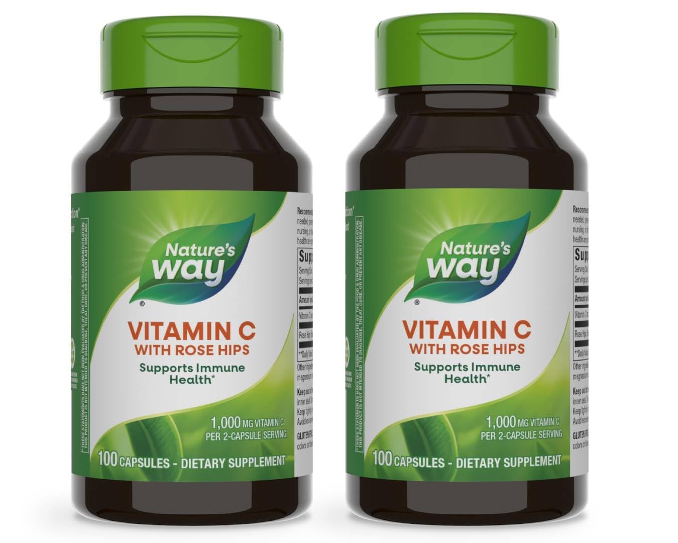 Nature's Way Vitamin C with Rose Hips - 1000 mg Immune Support (2-Pack)