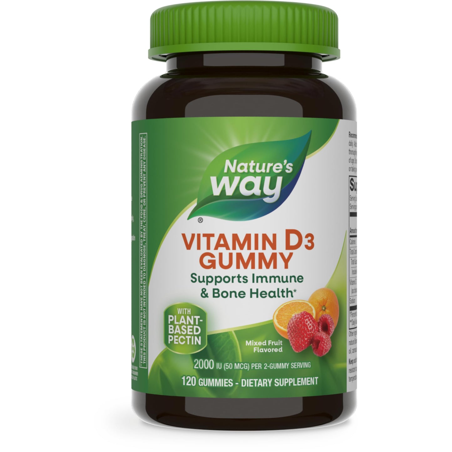 Nature's Way Vitamin D3 Gummies 2000 IU – Immune & Bone Support, 120 Count