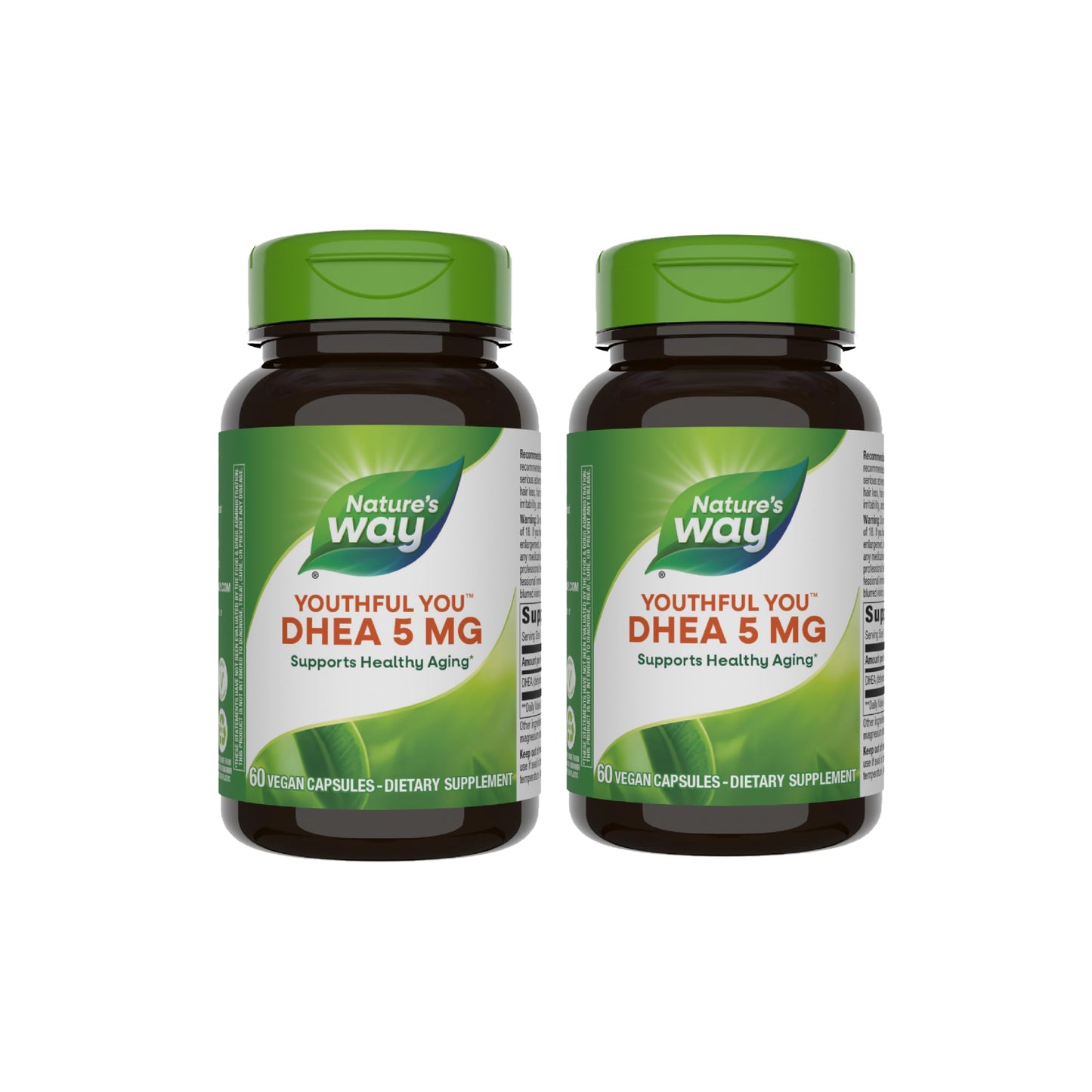 Nature's Way Youthful You DHEA 5 mg - 2 Pack | Supports Healthy Aging & Hormone Production