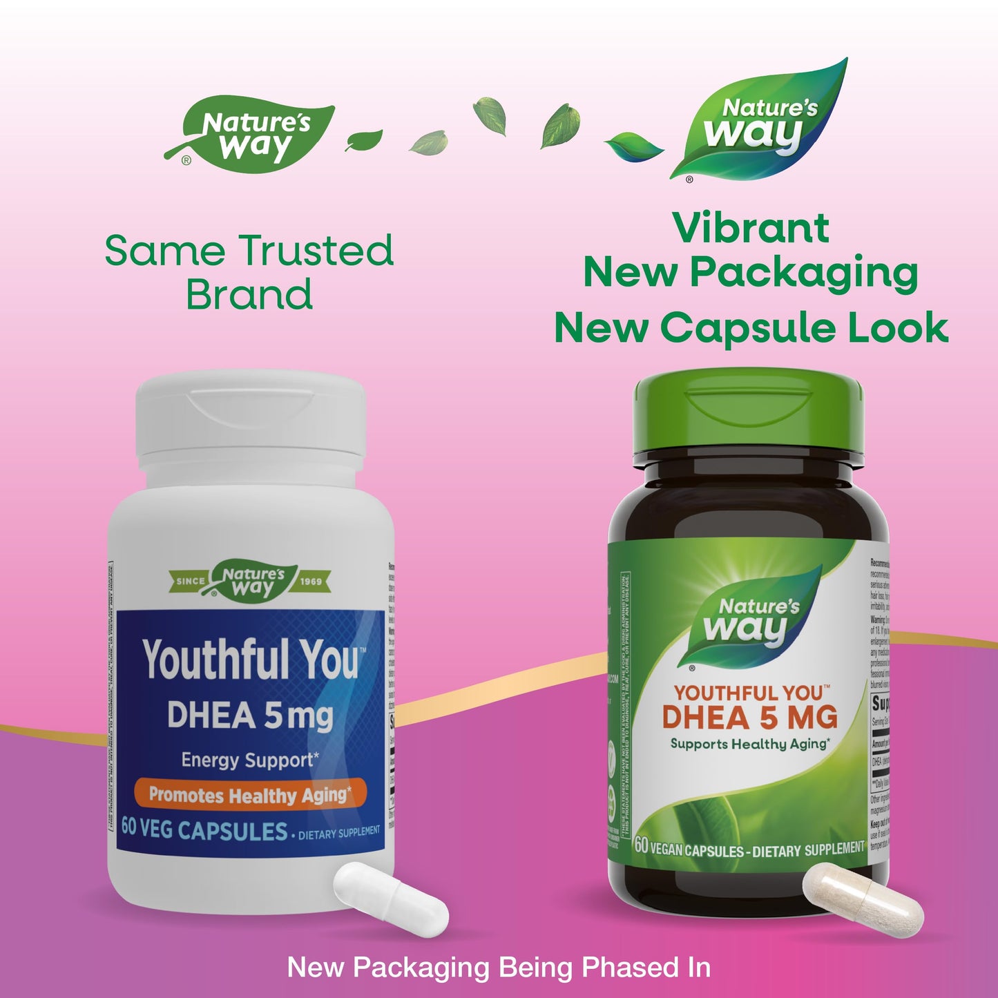 Nature's Way Youthful You DHEA 5 mg - 2 Pack | Supports Healthy Aging & Hormone Production