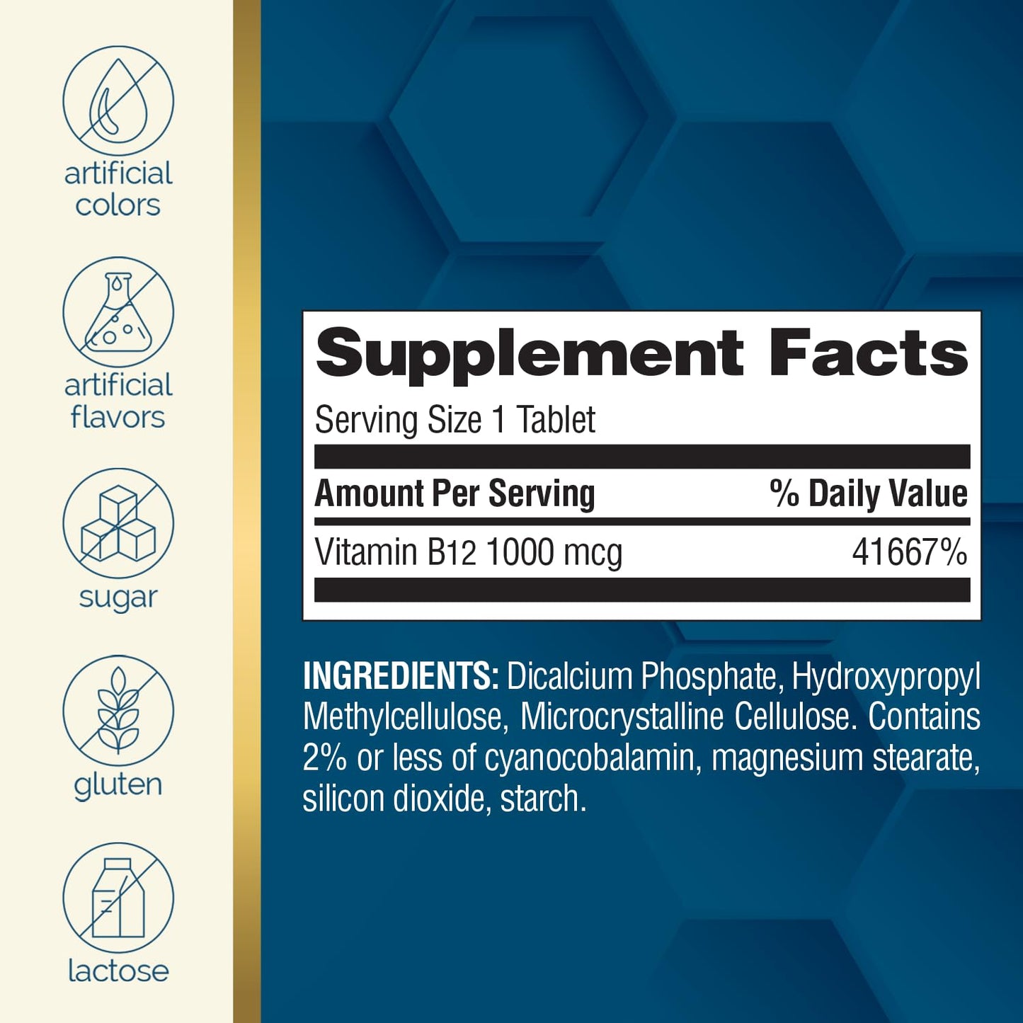 Nature's Wonder Vitamin B12 1000 mcg Timed-Release Tablets – Energy Metabolism, Brain & Nervous System Health, 150 Day Supply (Pack of 2)