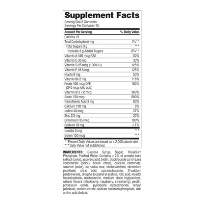 Nature's Wonder Women's Multivitamin Gummies – Energy & Immune Support, 75 Day Supply, 150 Count