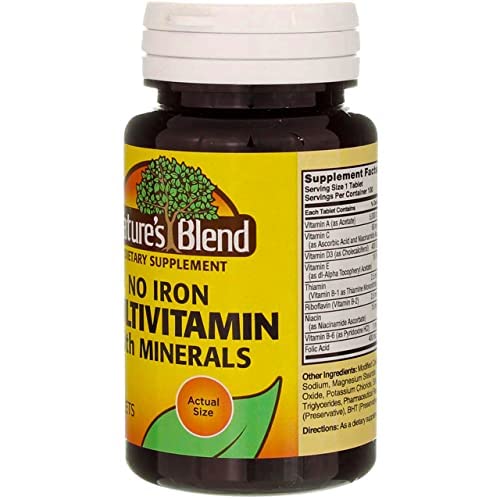 Nature's Blend No Iron Multivitamin with Minerals – 100 Tabs