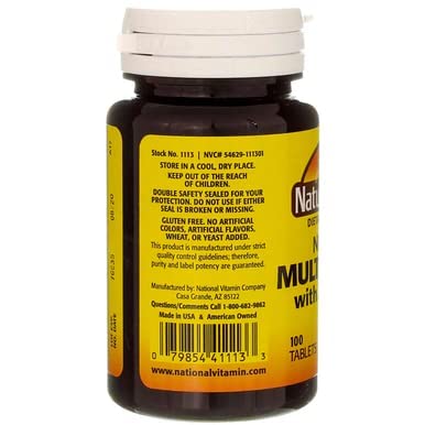 Nature's Blend No Iron Multivitamin with Minerals – 100 Tabs